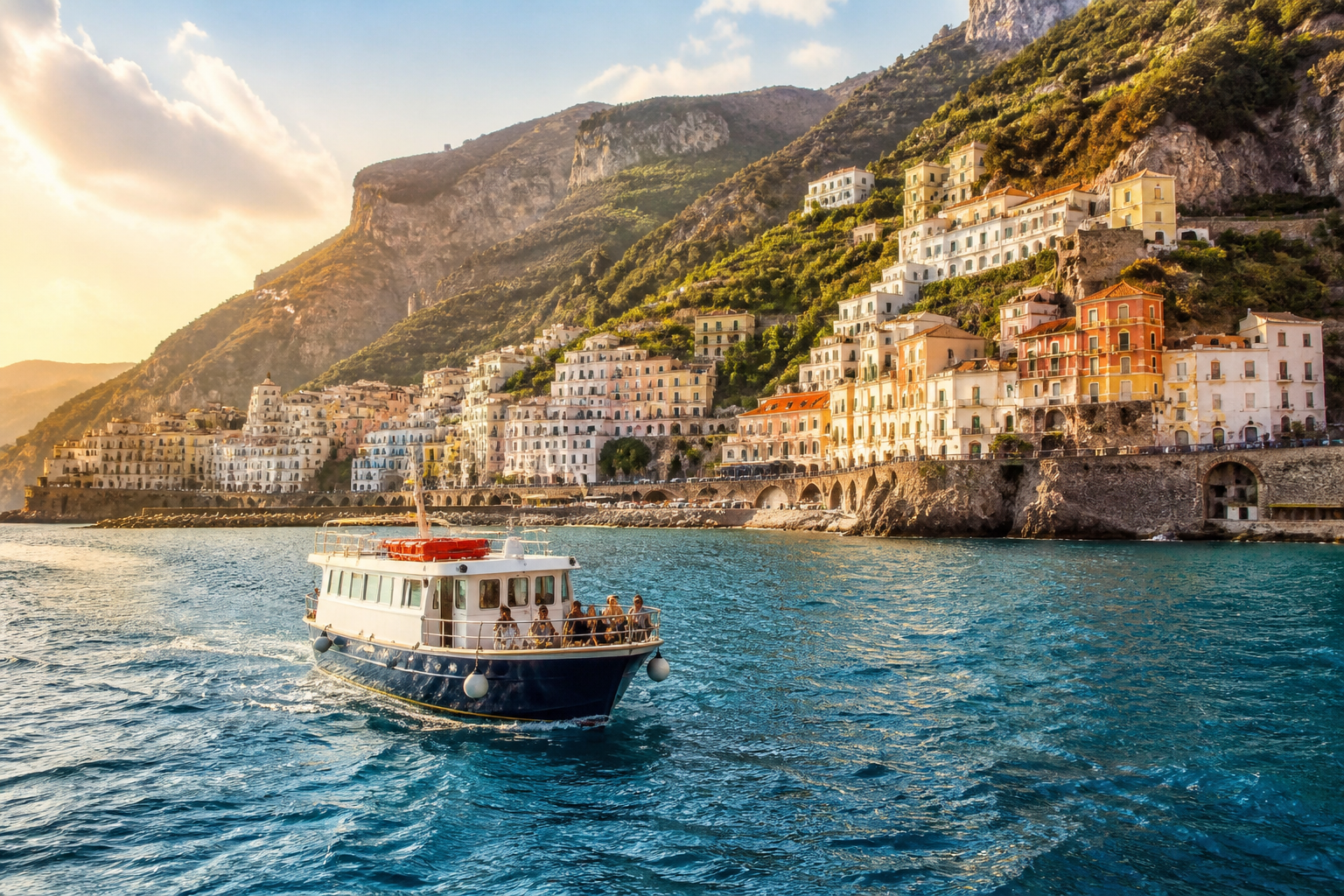 Example cover for Amalfi by ferry: a cliff-side itinerary